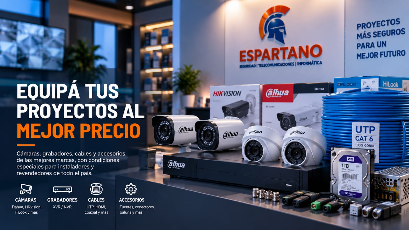 Stock de cámaras de seguridad